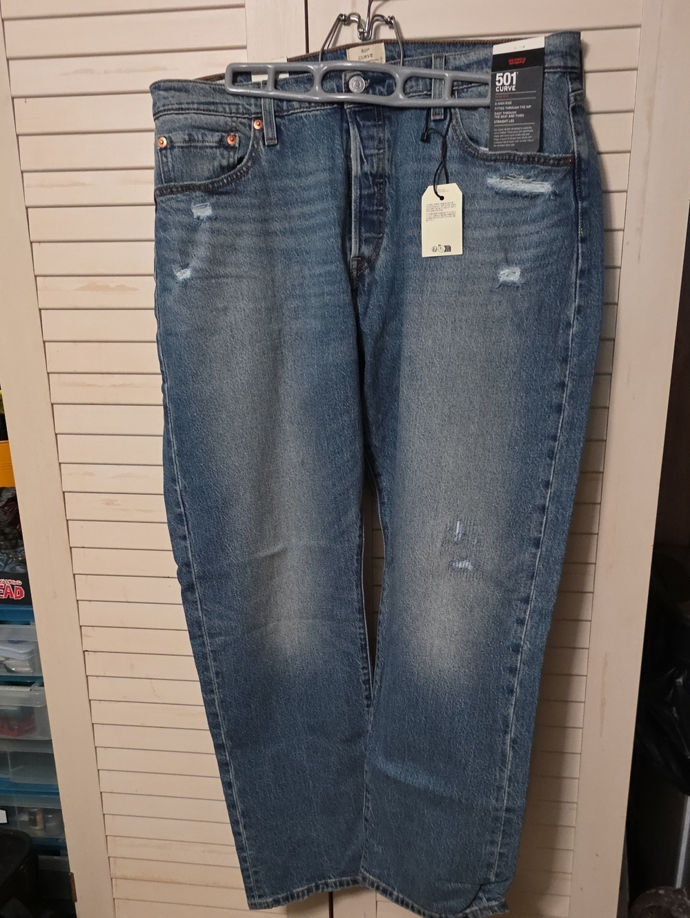 Levi's 501 Curve Stretch High Rise Straight Leg Jeans NWT Size 34x30